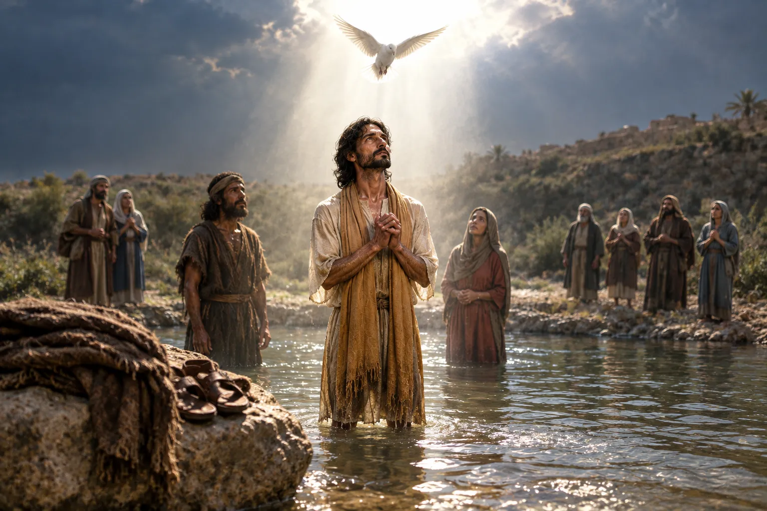 The Spirit descends upon Jesus (Luke 3:21–22)