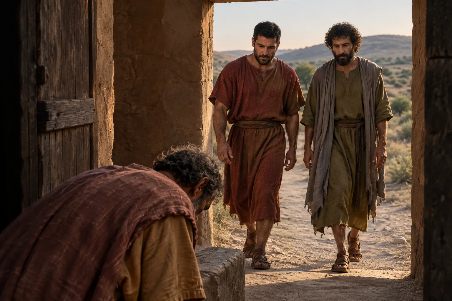 Lot Meets the Two Men at the Gate (Genesis 19:1–2)