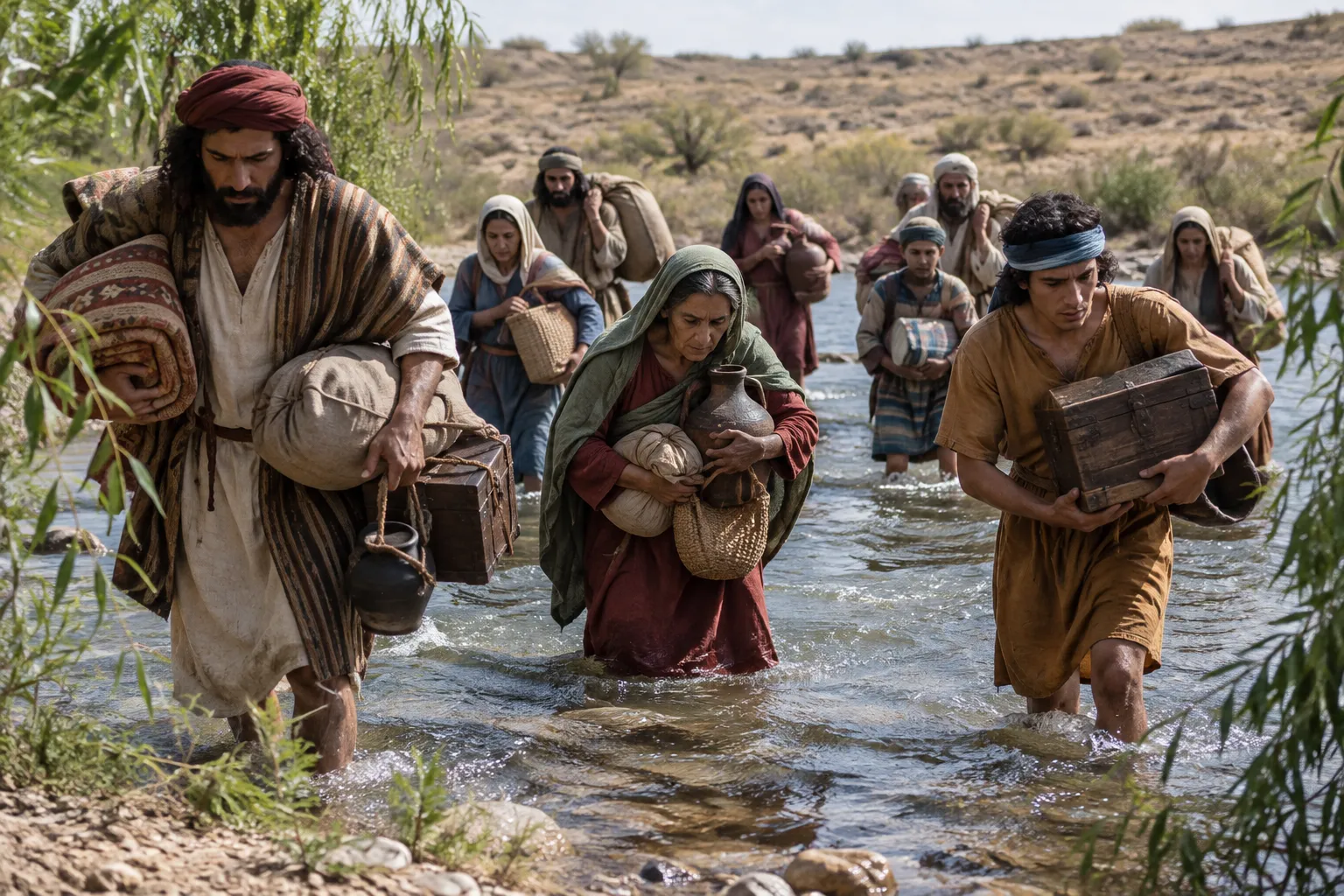 Belongings carried over the brook (Isaiah 15:7–8)