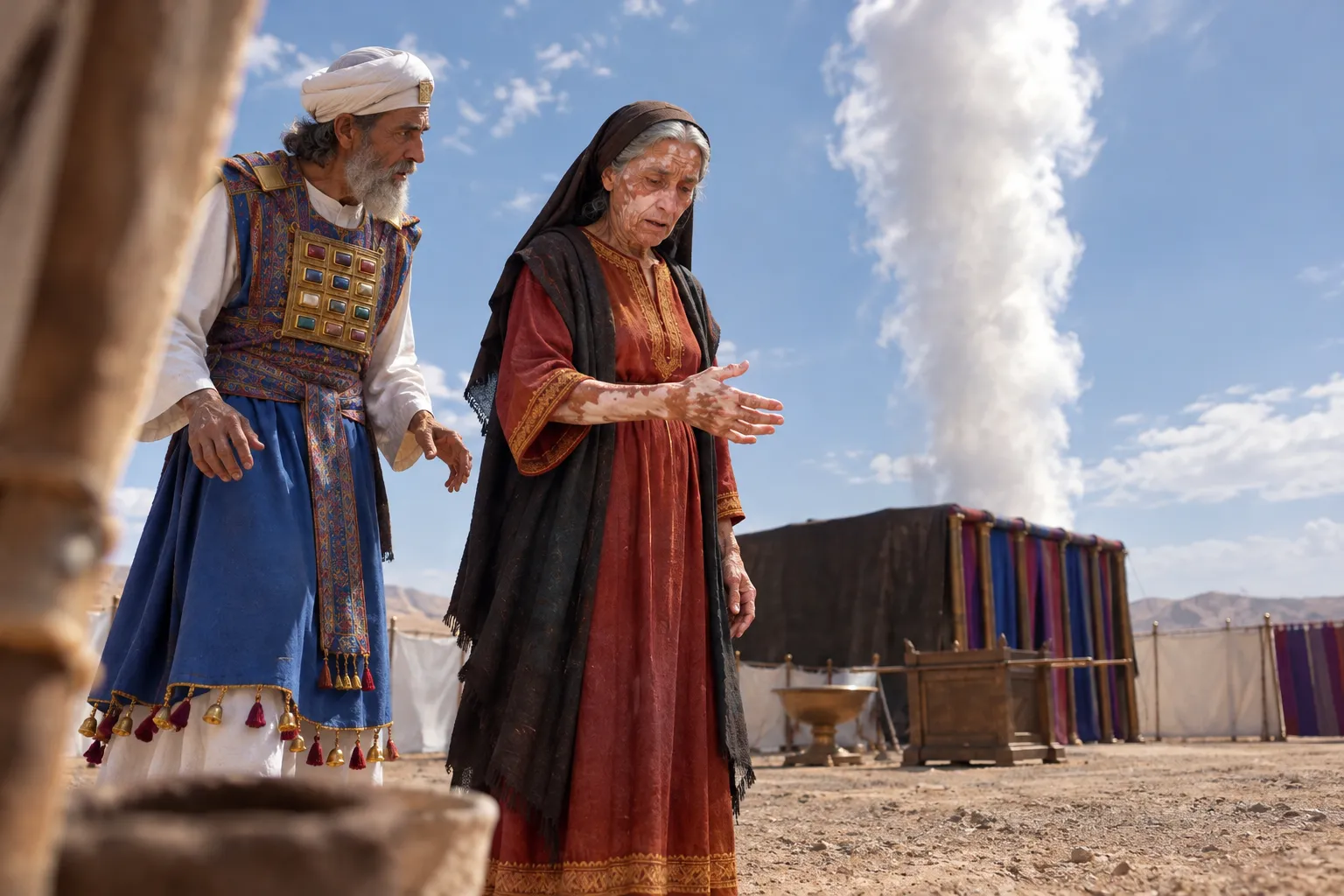 Aaron Sees Miriam’s Affliction (Numbers 12:9–10)
