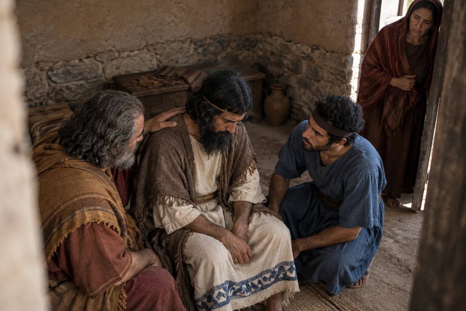 Ephraim Mourns as His Relatives Comfort Him (1 Chronicles 7:22)