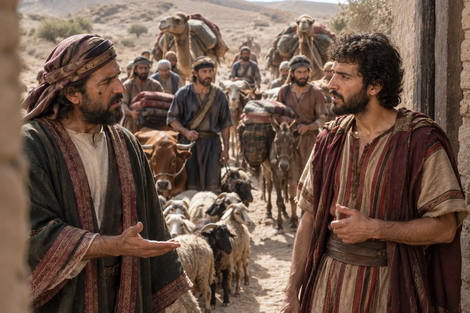 David answers Achish after the raids (1 Samuel 27:8–10)