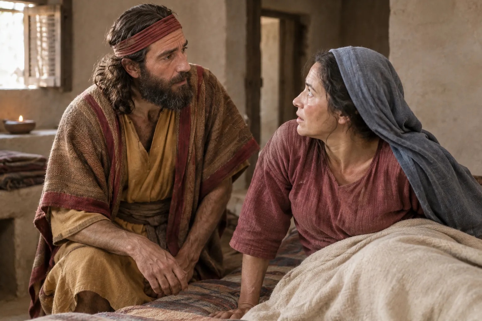 Tabitha opens her eyes (Acts 9:40)