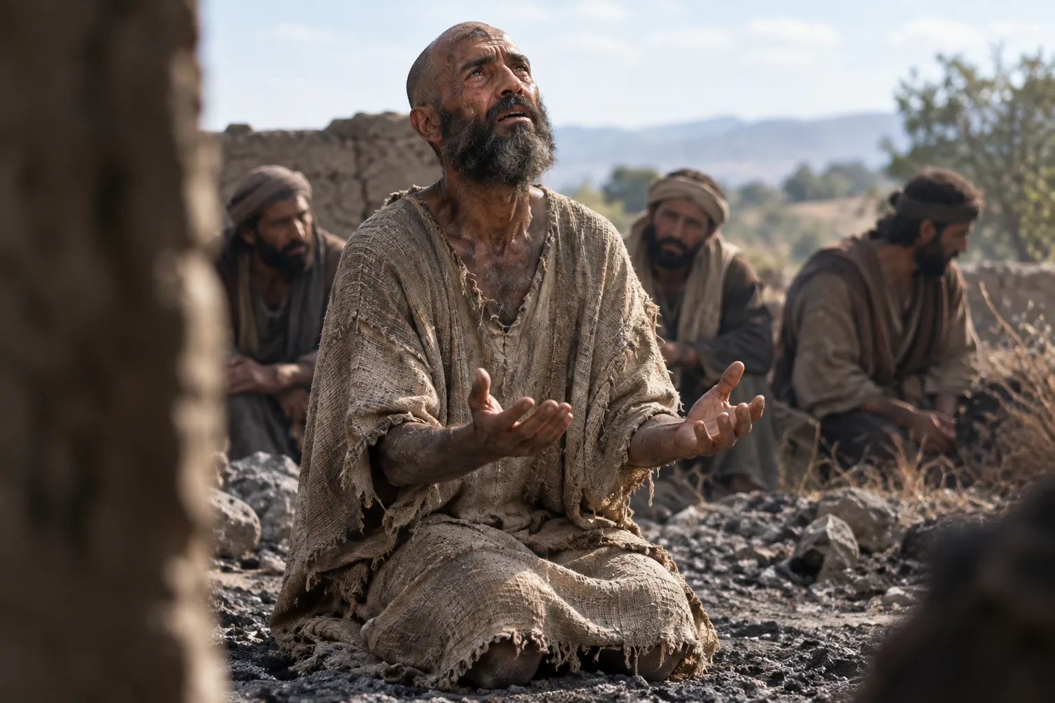 My eyes pour out tears to God (Job 16:15–21)