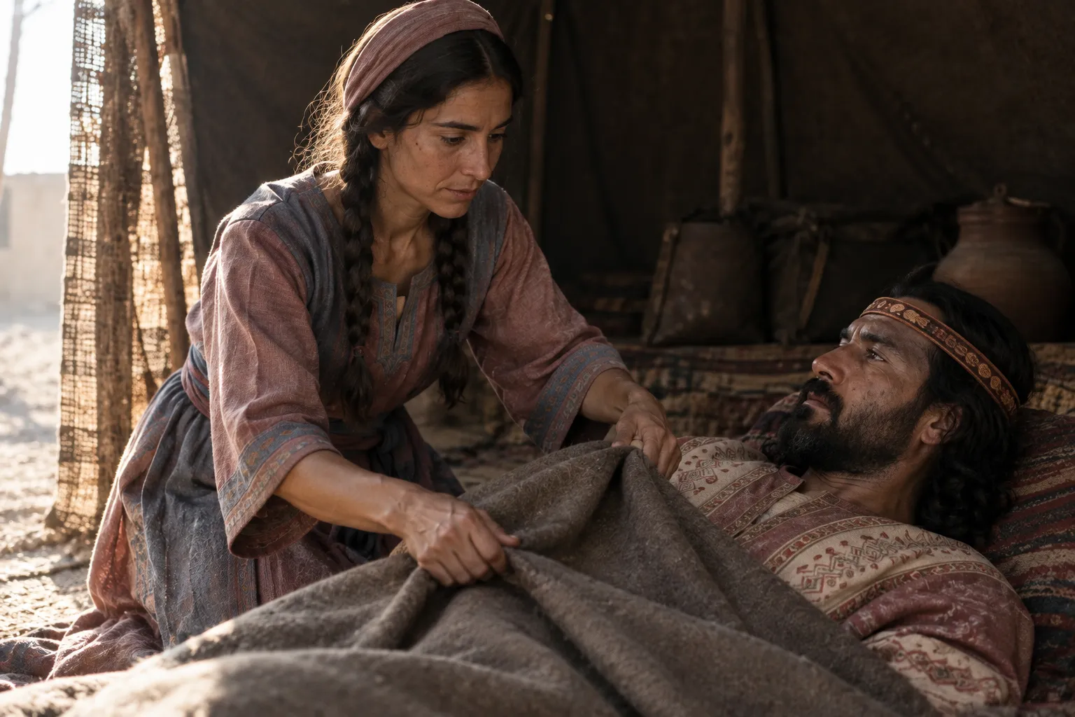 Jael shelters Sisera (Judges 4:17–18)