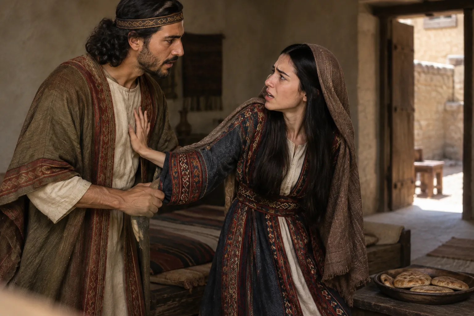Tamar resists Amnon (2 Samuel 13:10–12)