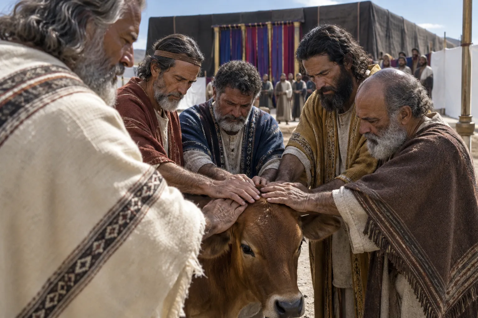 The Elders Present the Congregation’s Bull (Leviticus 4:14–15)