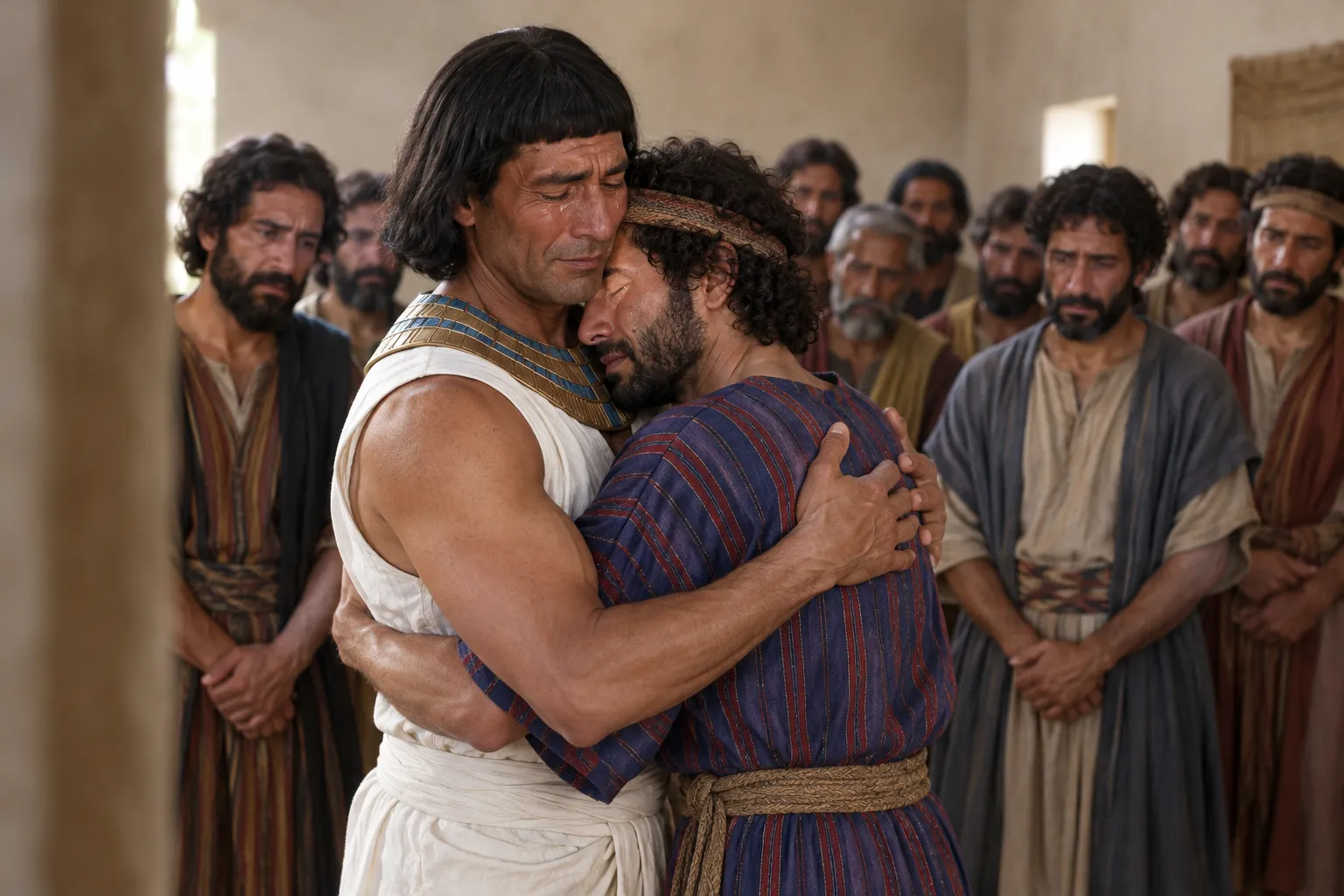 Joseph Embraces Benjamin (Genesis 45:14–15)