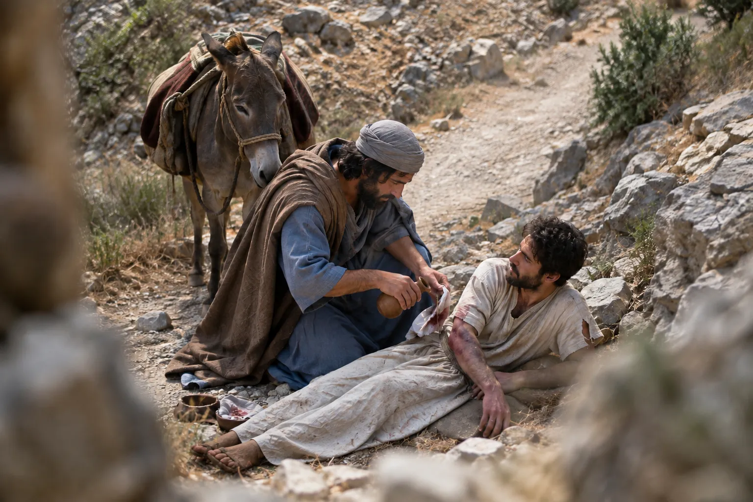 Mercy on the Road (Luke 10:33–34)