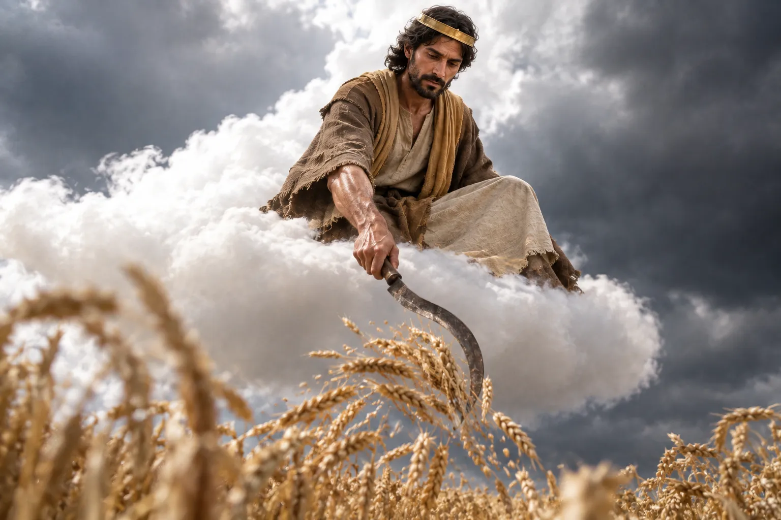 The Son of Man Reaps the Earth (Revelation 14:14–16)