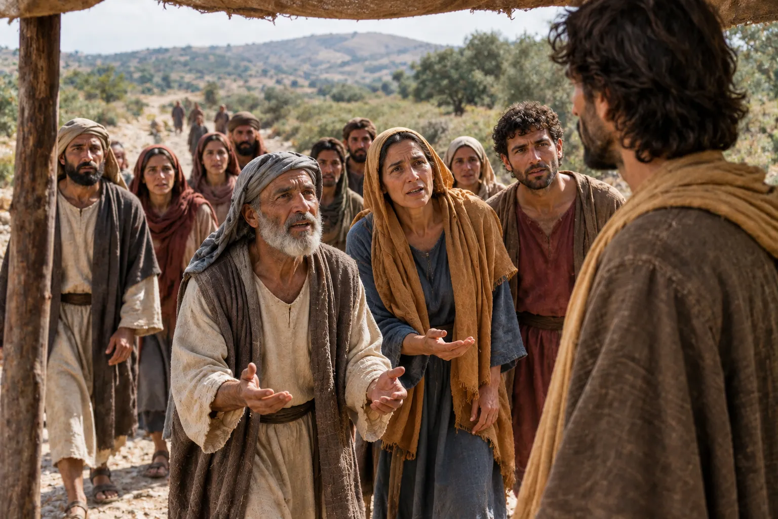 The Samaritans Come to Jesus (John 4:40)