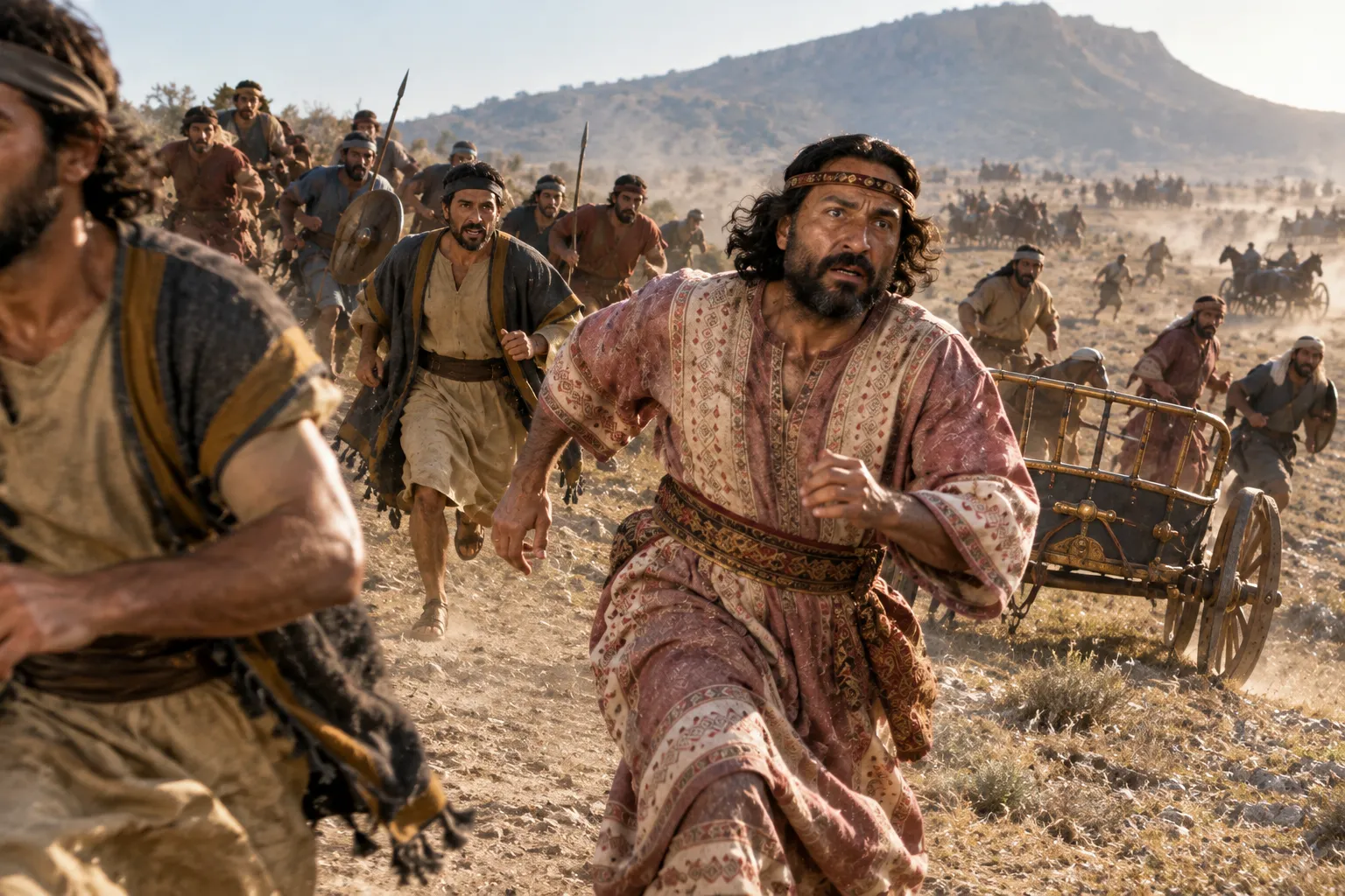Sisera abandons his chariot (Judges 4:15–16)