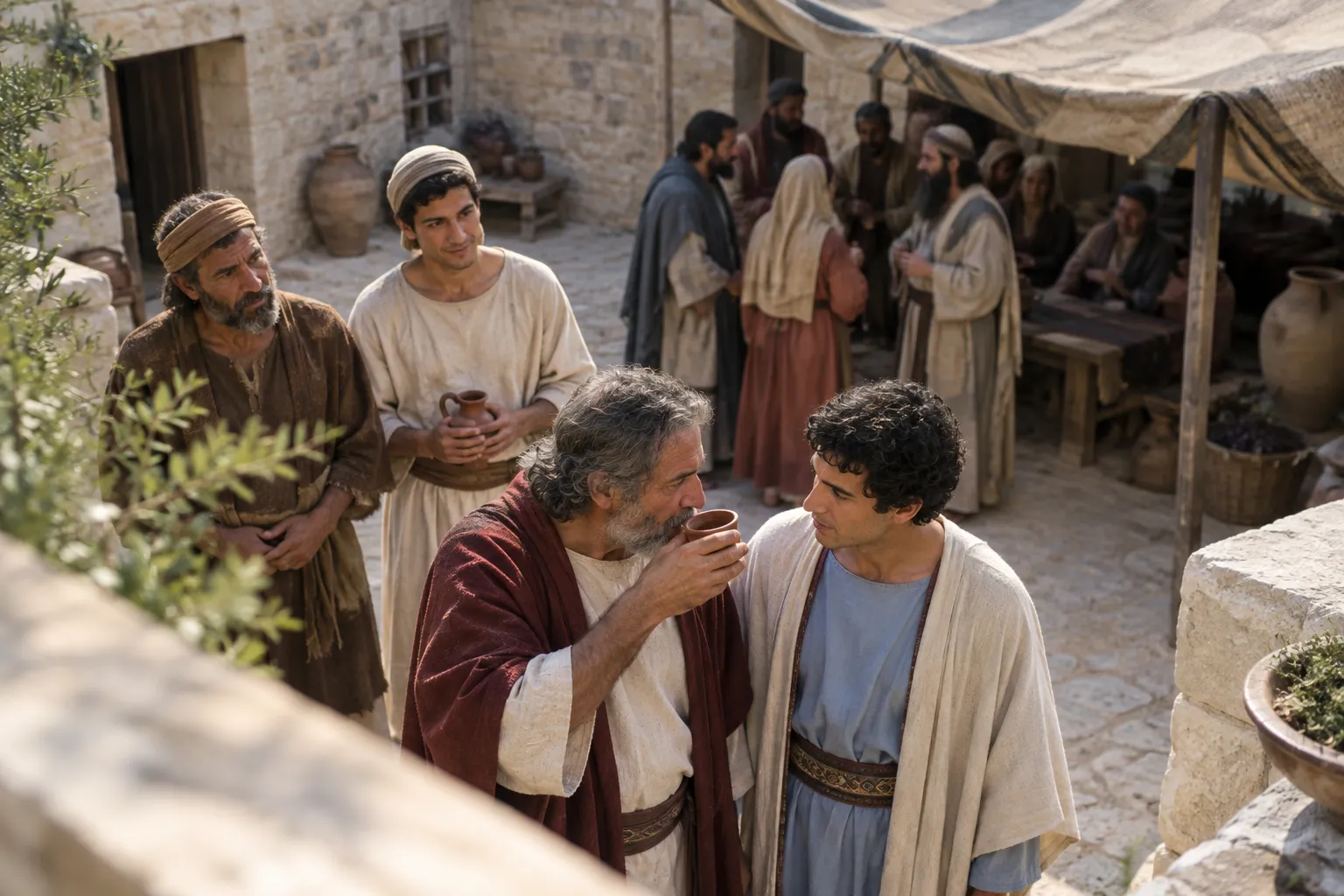 The master tastes the wine (John 2:9–10)
