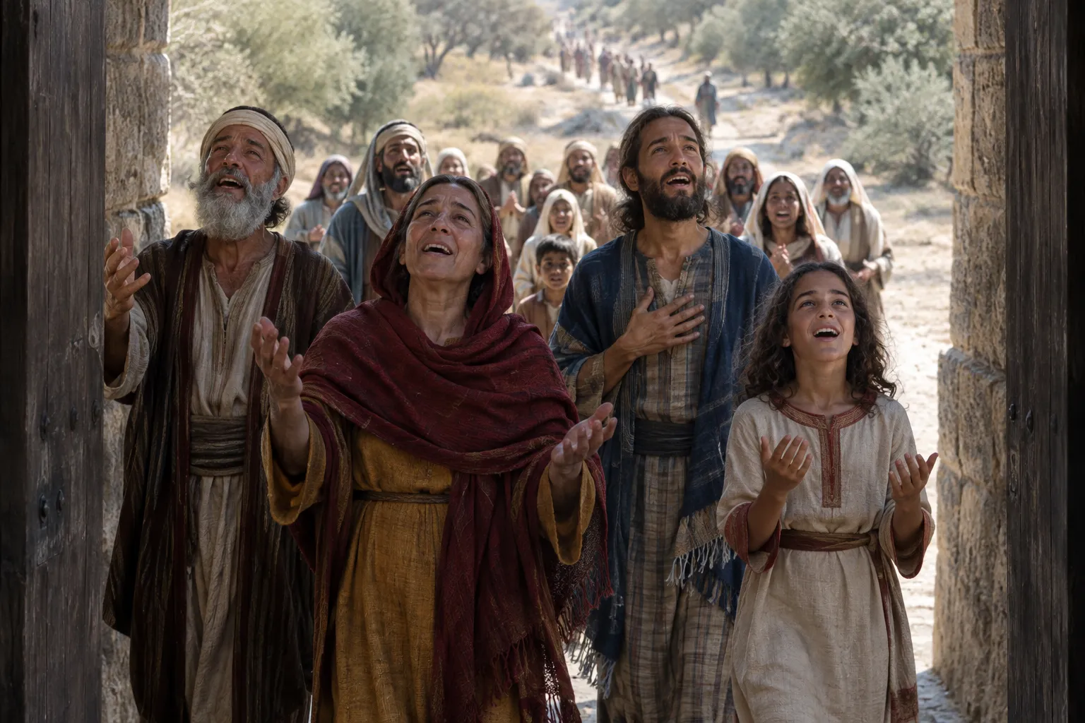 Enter His gates with thanksgiving (Psalms 100:4–5)