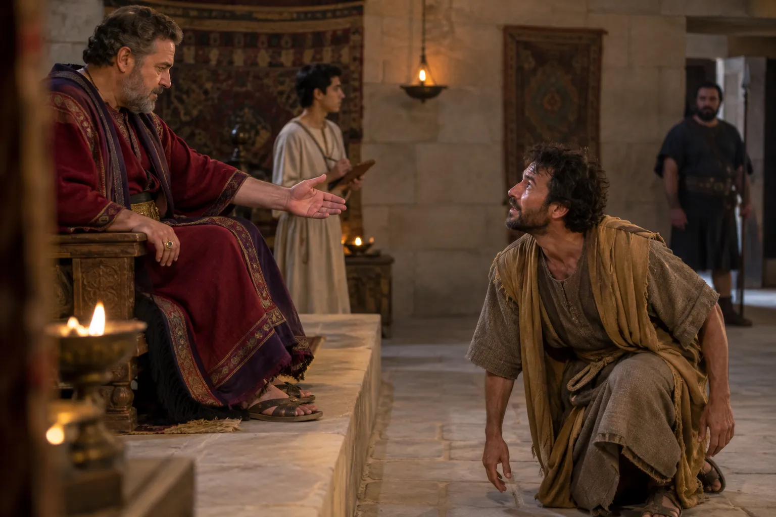 The king forgives the debt (Matthew 18:23–27)