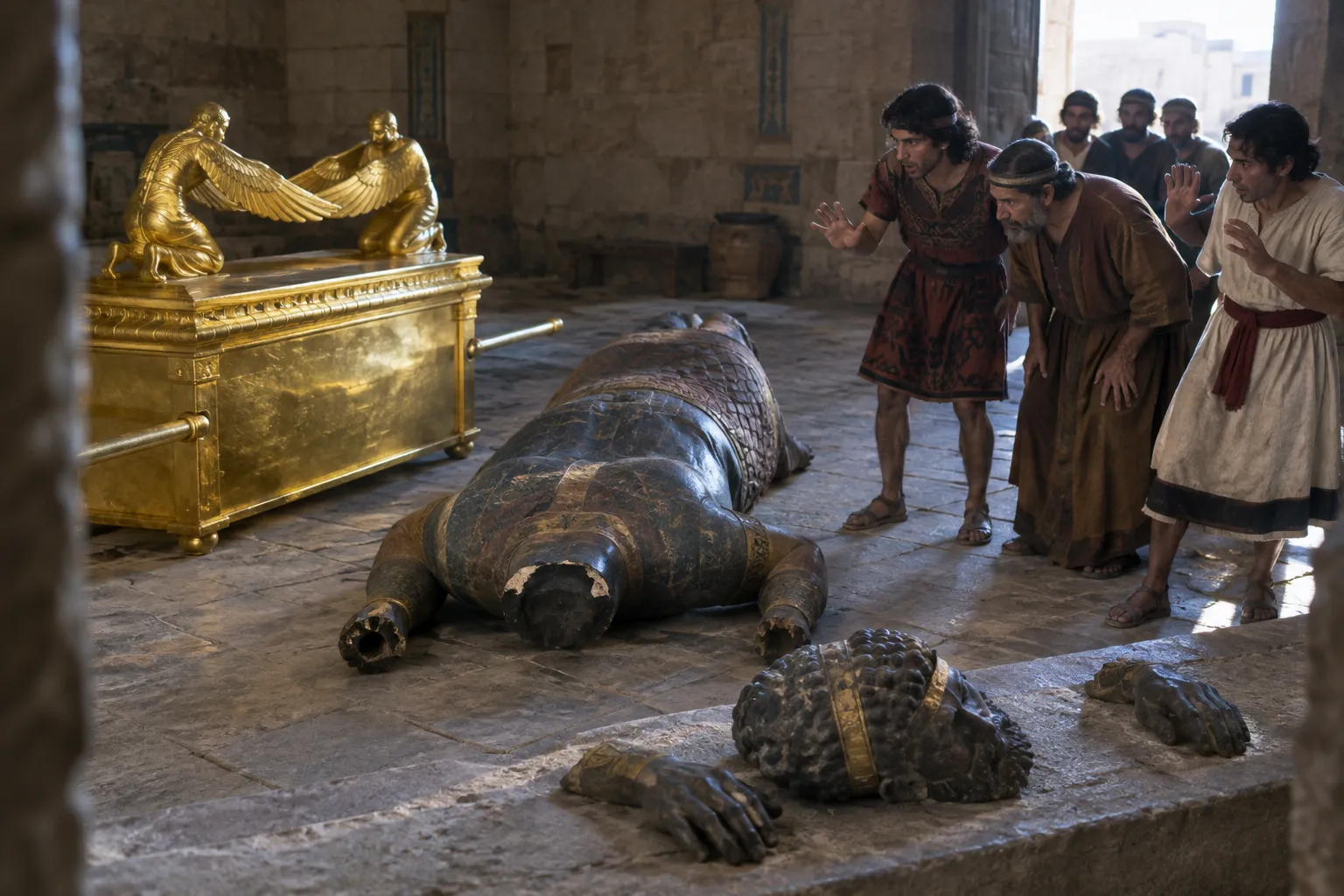 Dagon Broken Before the Ark (1 Samuel 5:4–5)