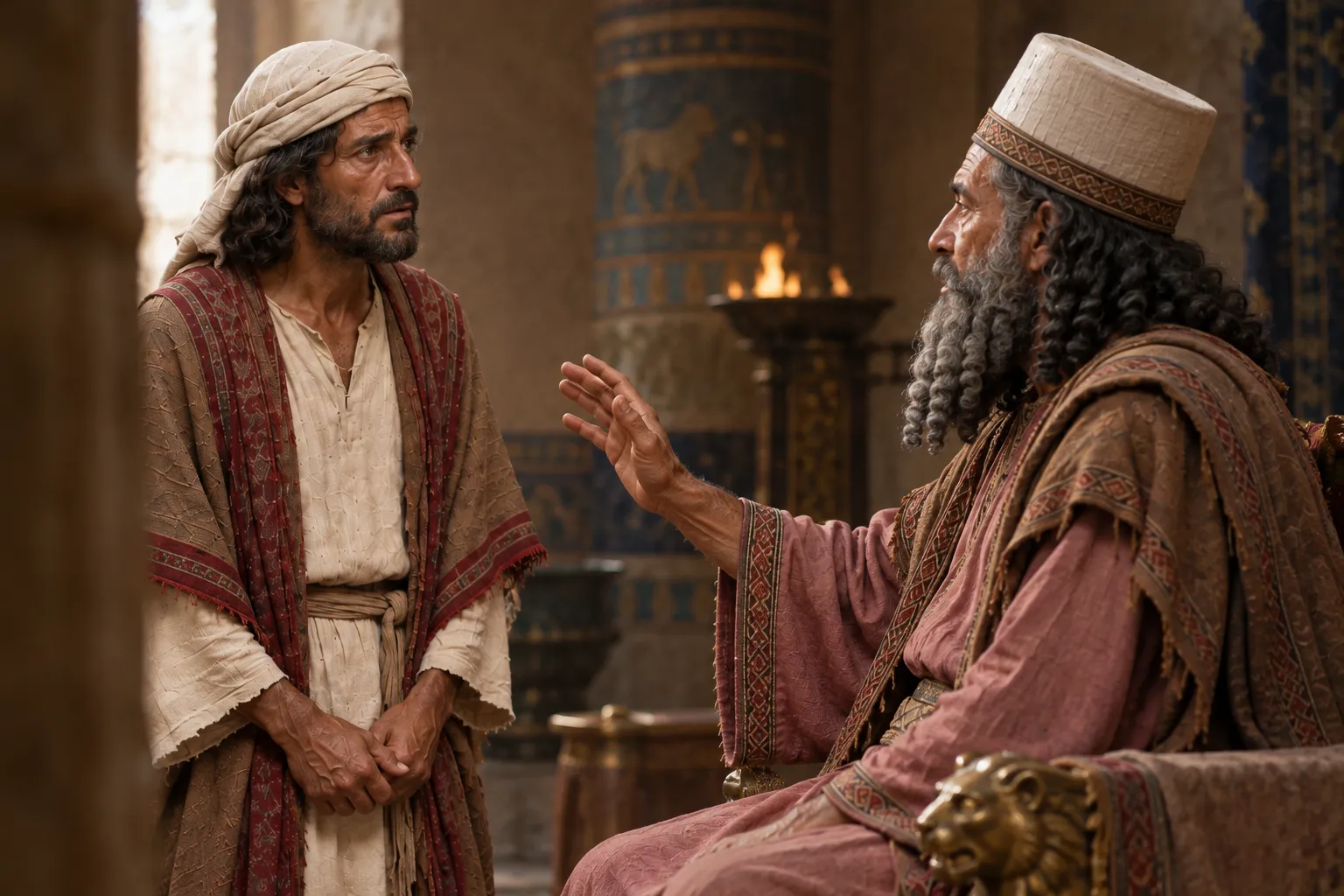 Daniel hesitates before the king (Daniel 4:19)