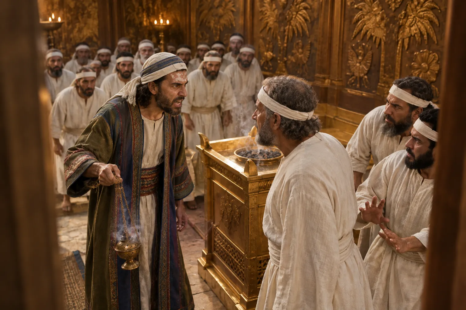 Disease breaks out in the temple (2 Chronicles 26:16–20)