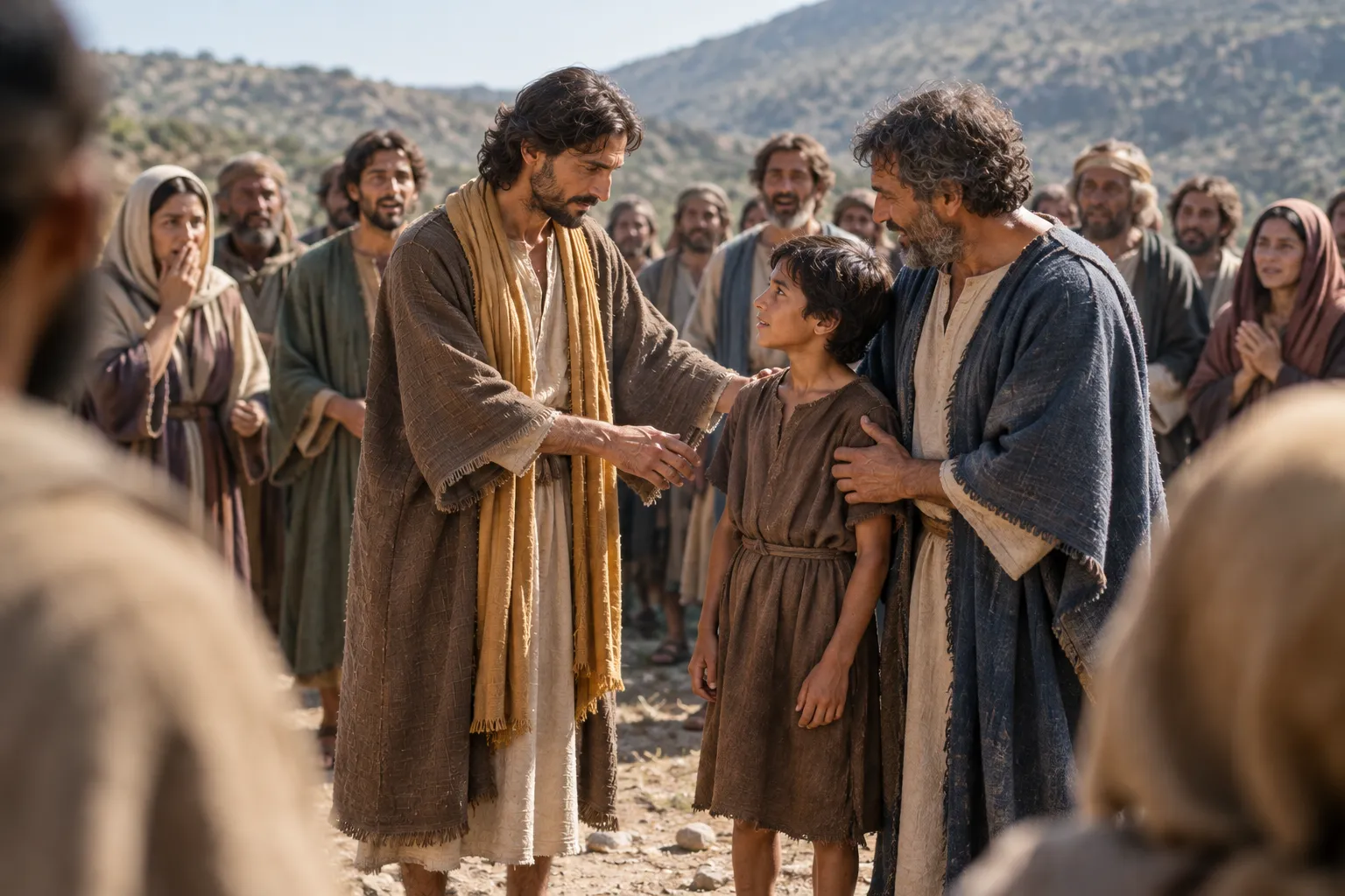 The only son healed (Luke 9:41–43)