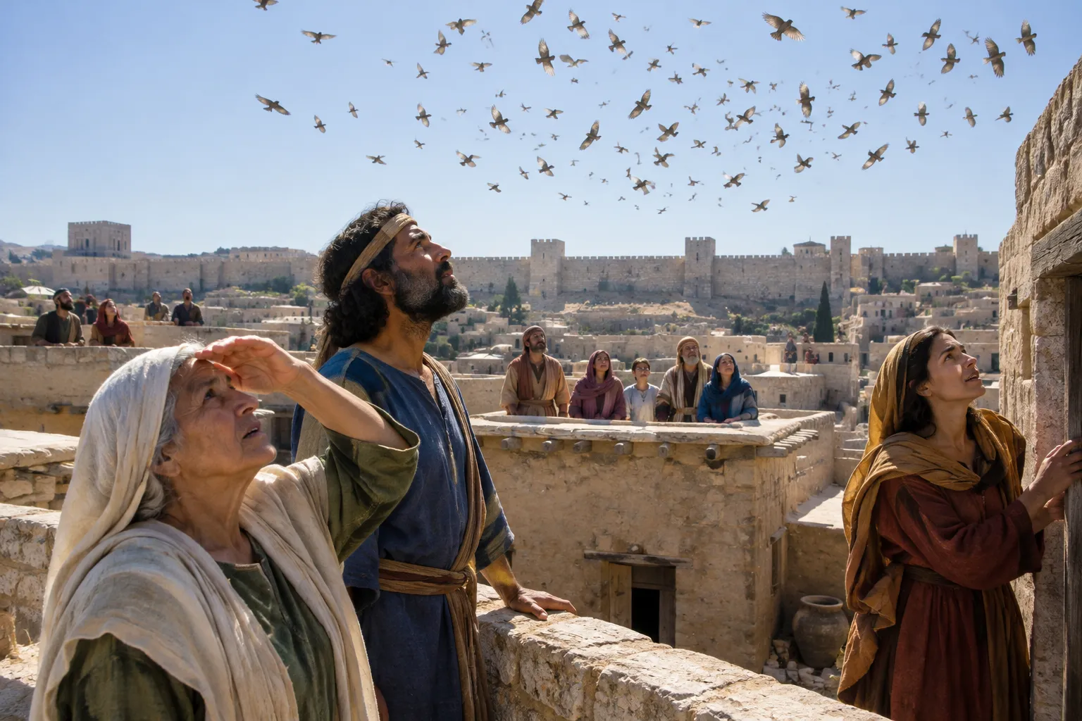 Like birds hovering over Jerusalem (Isaiah 31:5)