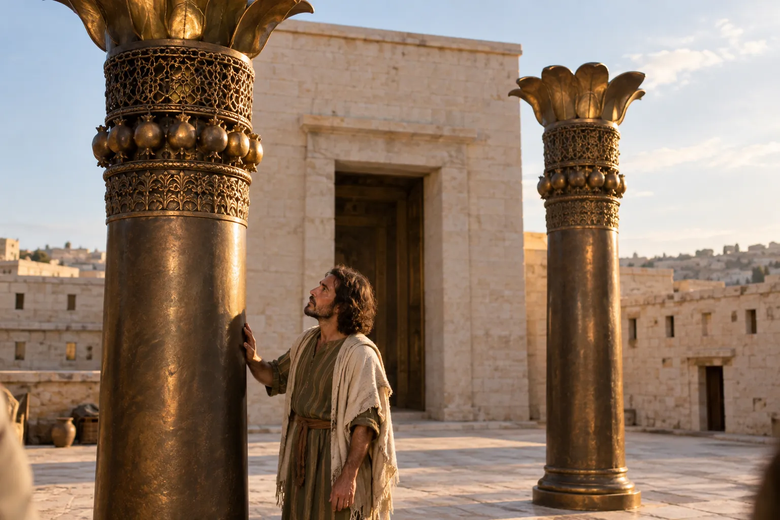 Huram's Bronze Pillars (1 Kings 7:13–22)