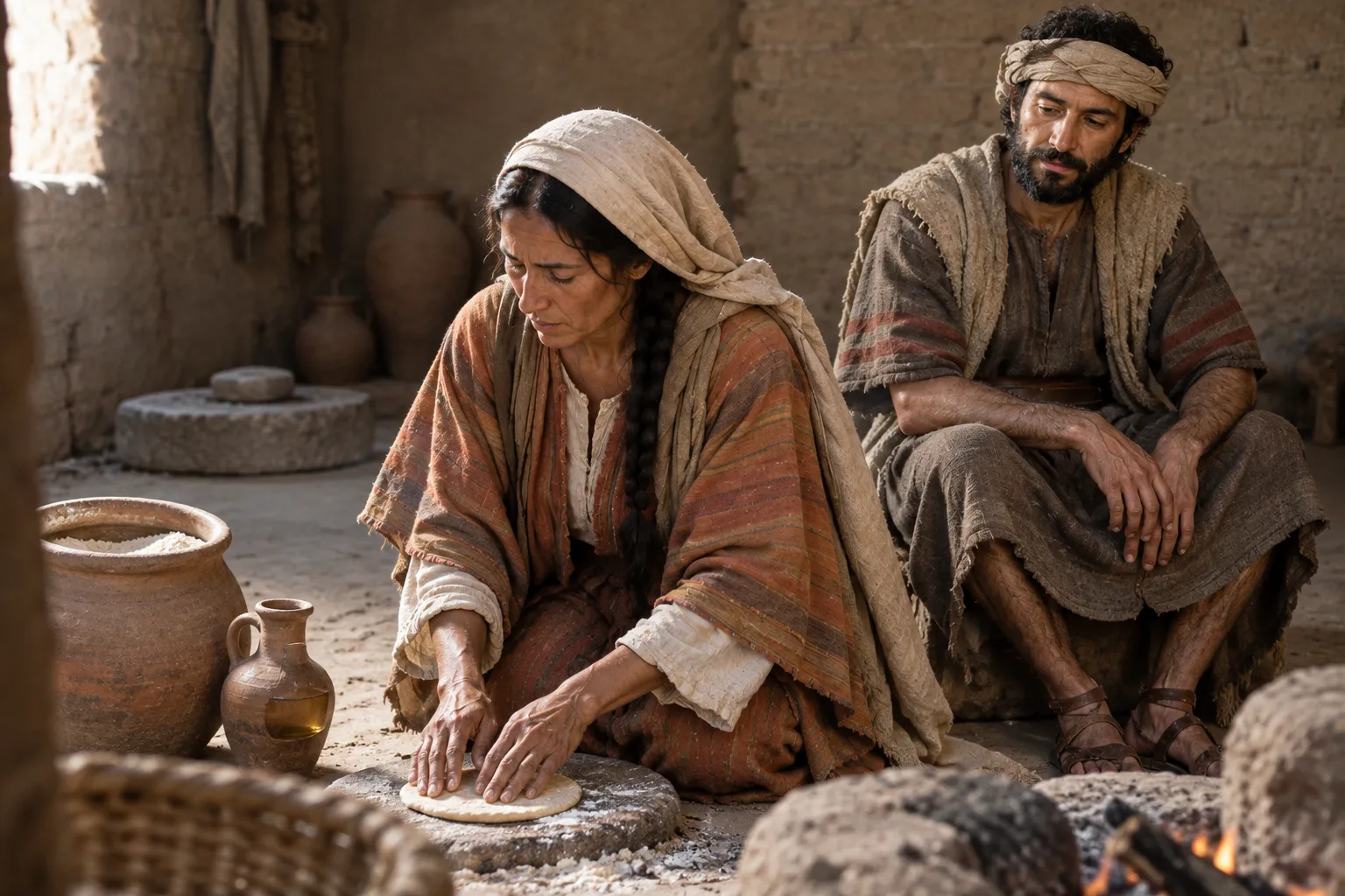 The household’s food continues (1 Kings 17:15–16)