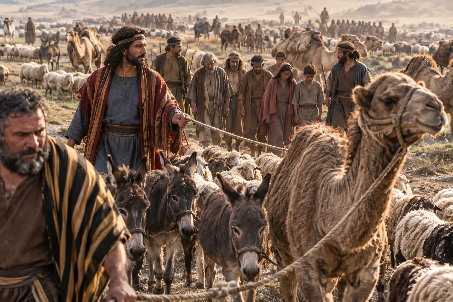 The livestock and captives are taken (1 Chronicles 5:21–22)