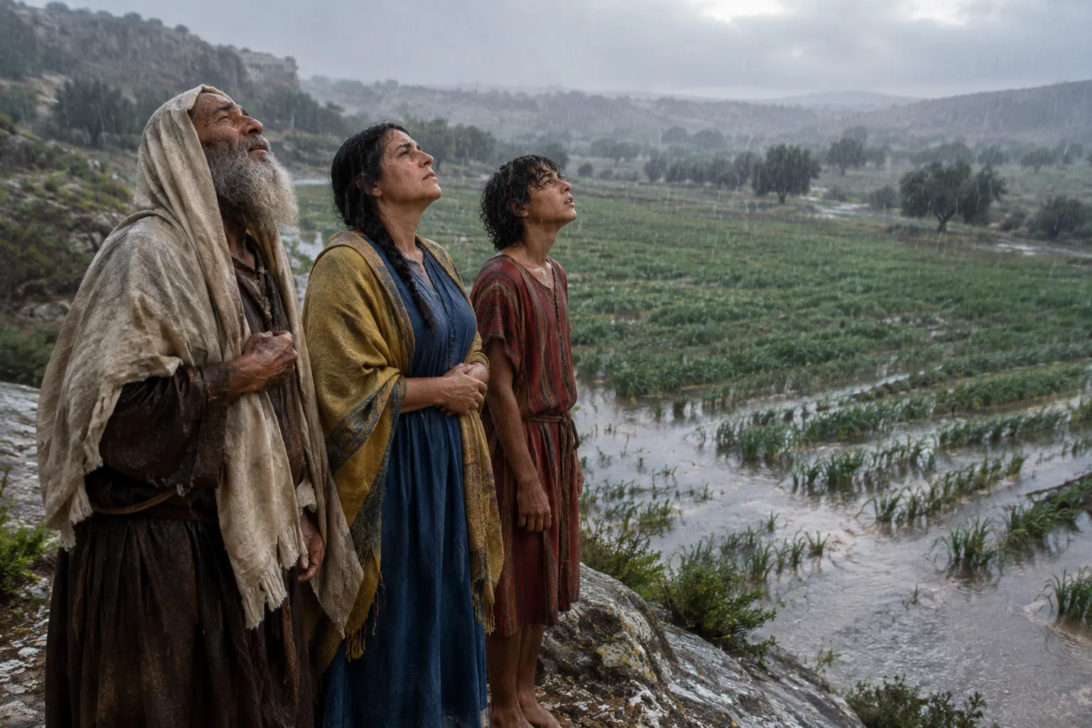 Rain for the earth, height for the lowly (Job 5:9–11)