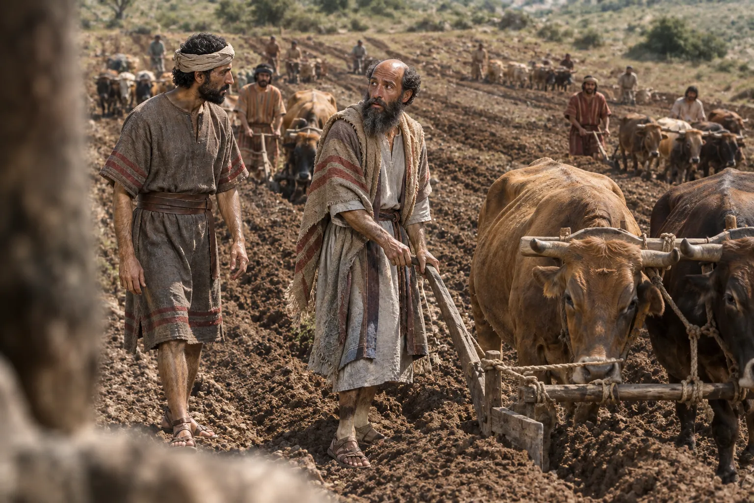 Elijah calls Elisha (1 Kings 19:19)