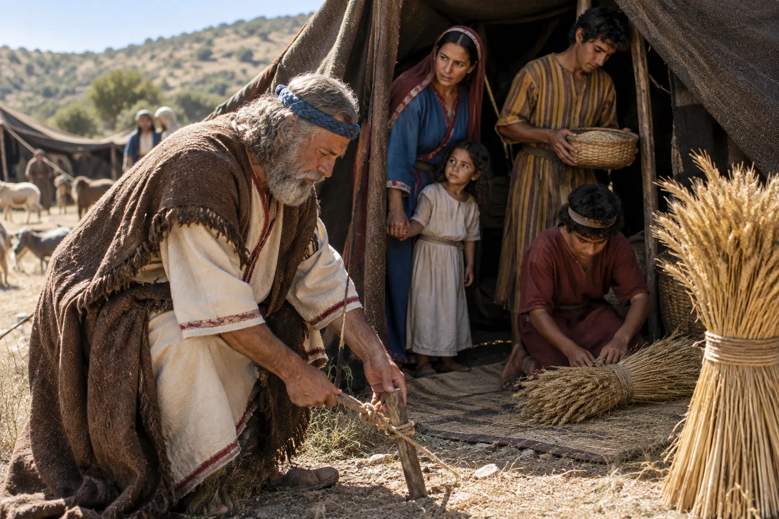 A secure tent and grain in season (Job 5:24–26)
