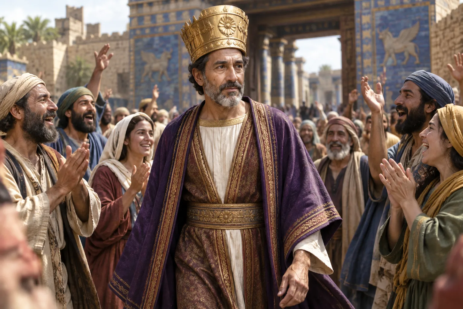 Mordecai emerges and Susa rejoices (Esther 8:15–17)