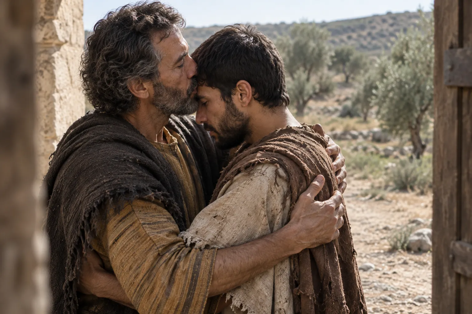 The father embraces his returning son (Luke 15:20–21)