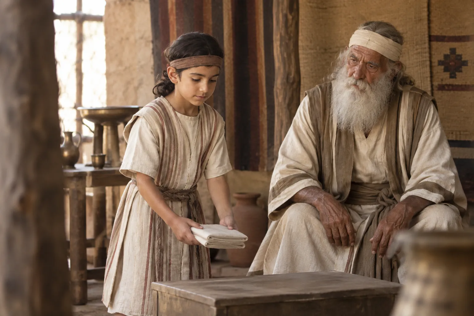 The Boy Samuel Ministers at Shiloh (1 Samuel 2:18)