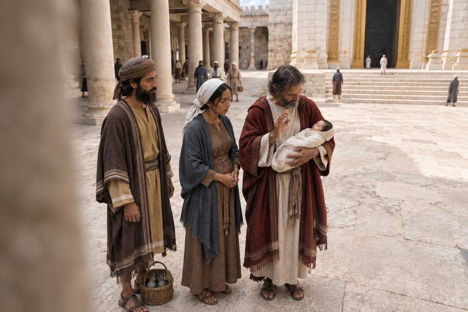 Simeon Holds the Child in the Temple (Luke 2:27–33)