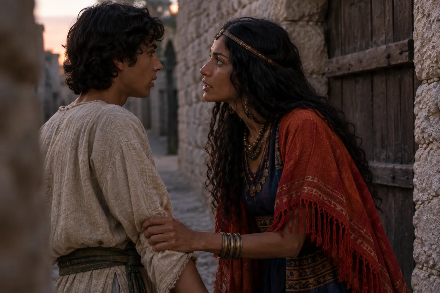She seizes him at the corner (Proverbs 7:10–15)