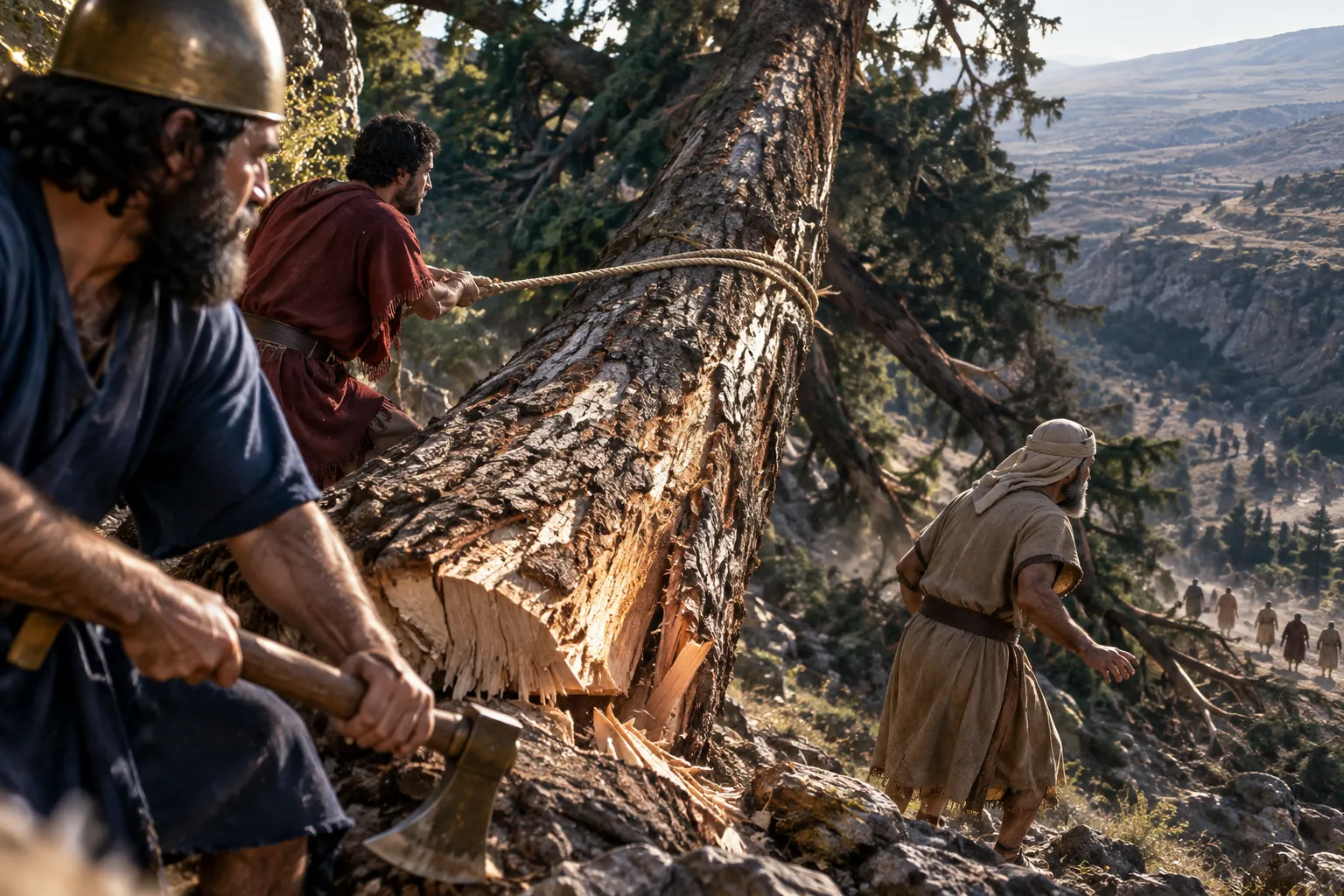 The cedar cut down by ruthless foreigners (Ezekiel 31:10–14)
