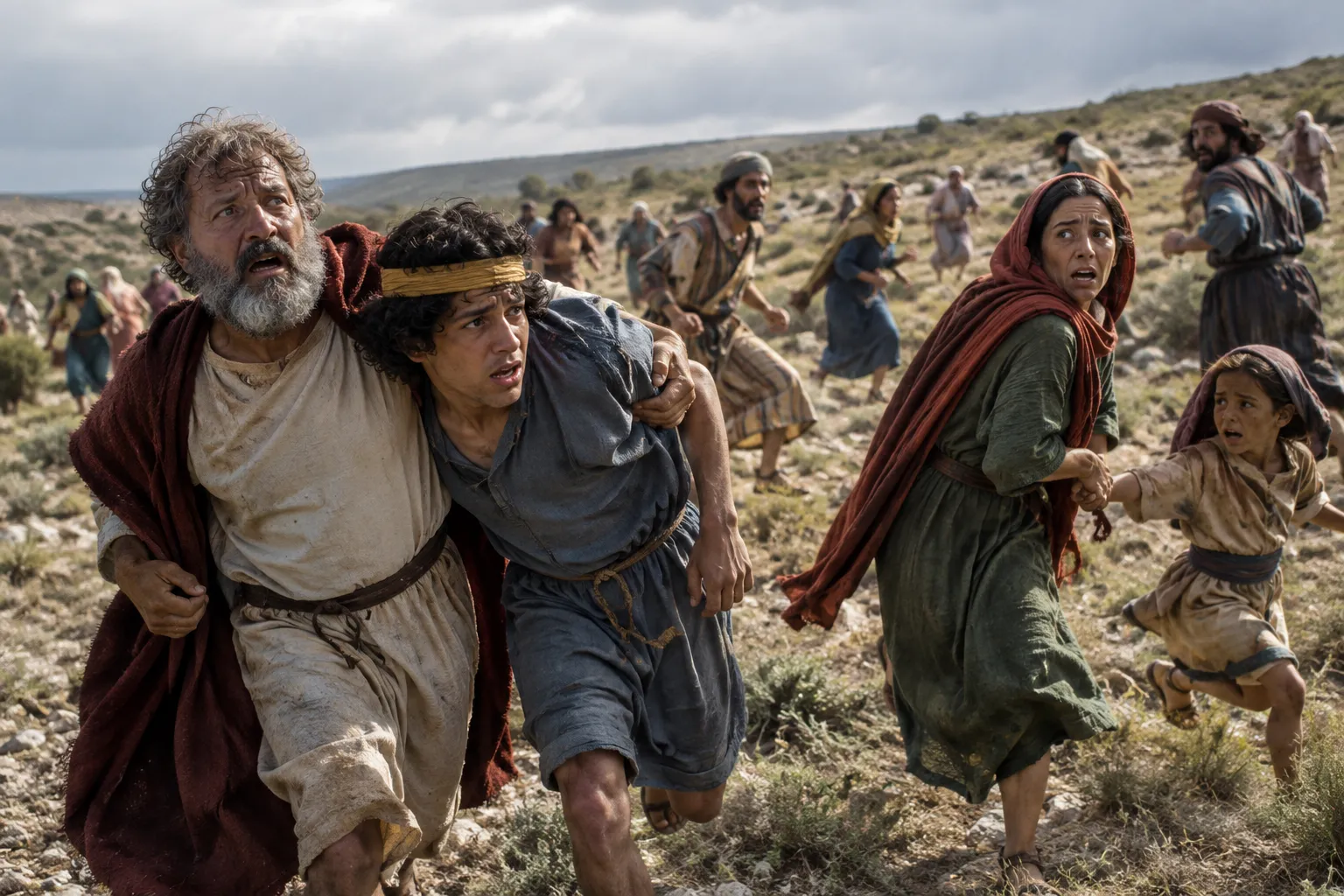 The peoples scatter at the voice (Isaiah 33:3)