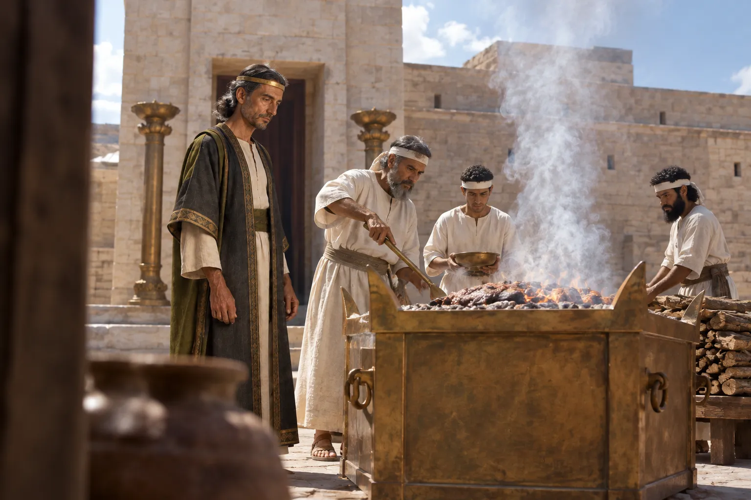 The Burnt Offering Before the Temple (2 Chronicles 8:12–15)