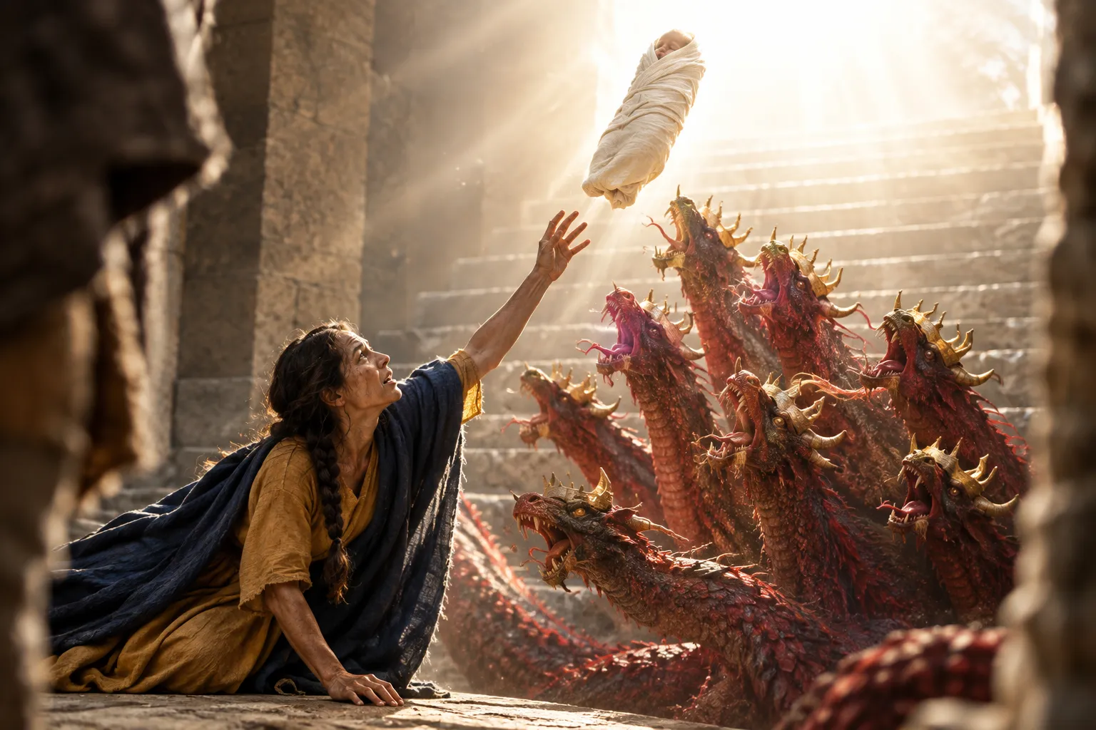 The male child caught up to the throne (Revelation 12:5)
