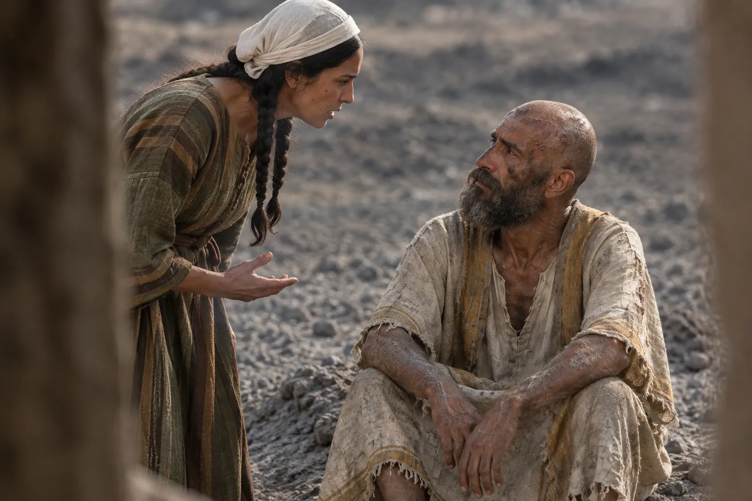 Job’s wife challenges him (Job 2:9–10)