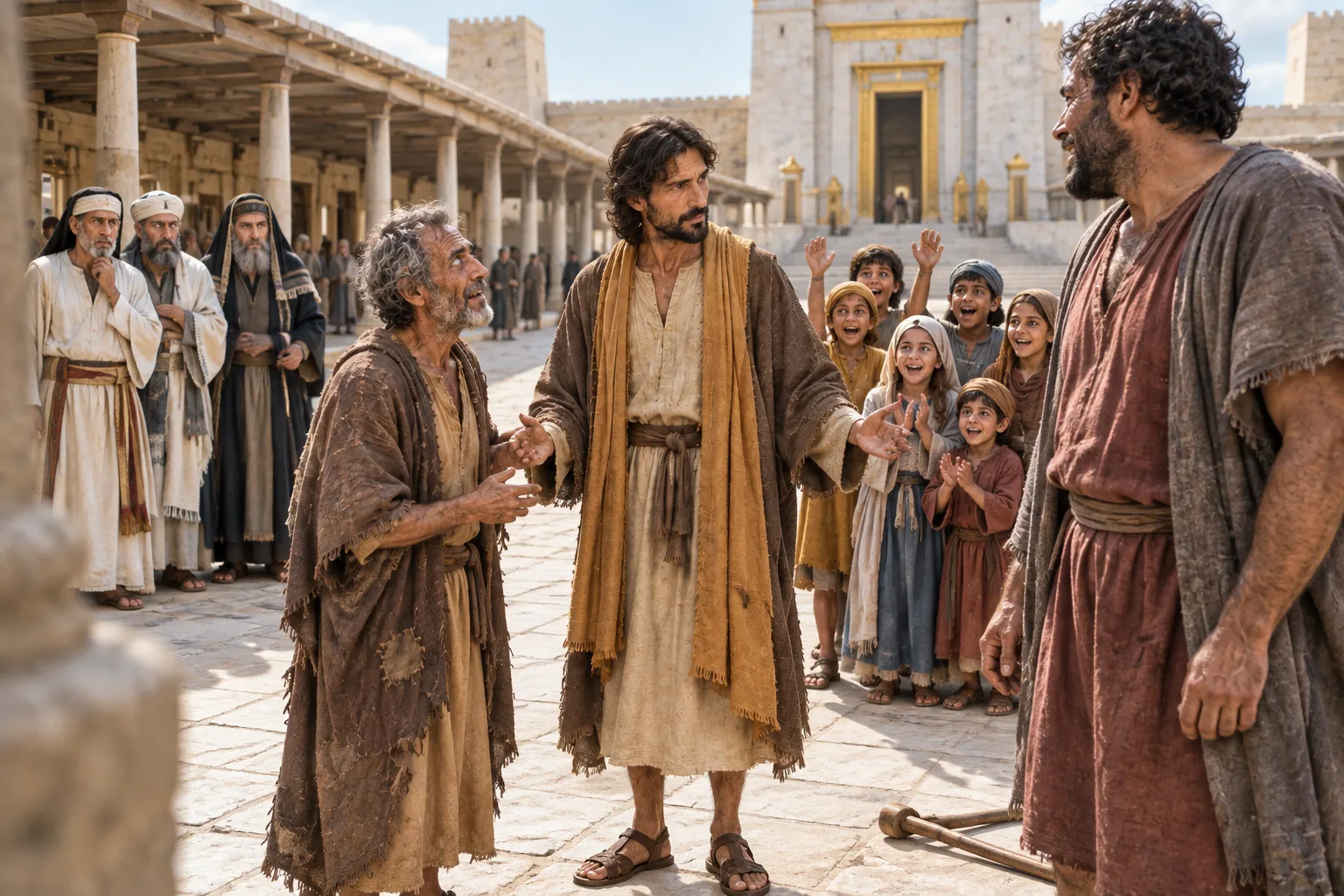 Healing and praise in the courts (Matthew 21:14–16)