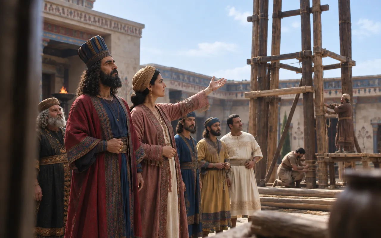 Haman Orders the Structure Built (Esther 5:10–14)