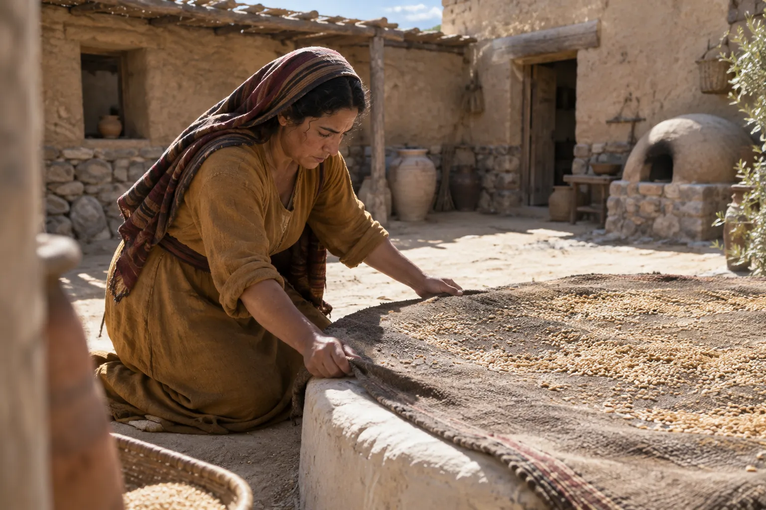 The well is concealed (2 Samuel 17:18–19)