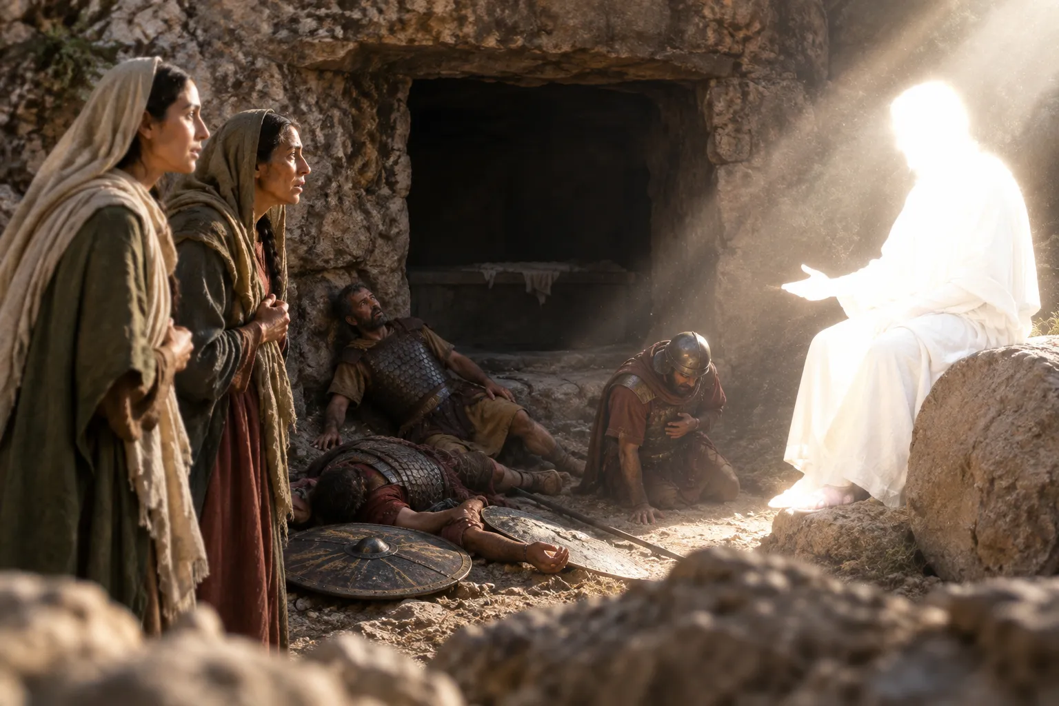The angel announces the empty tomb (Matthew 28:1–6)