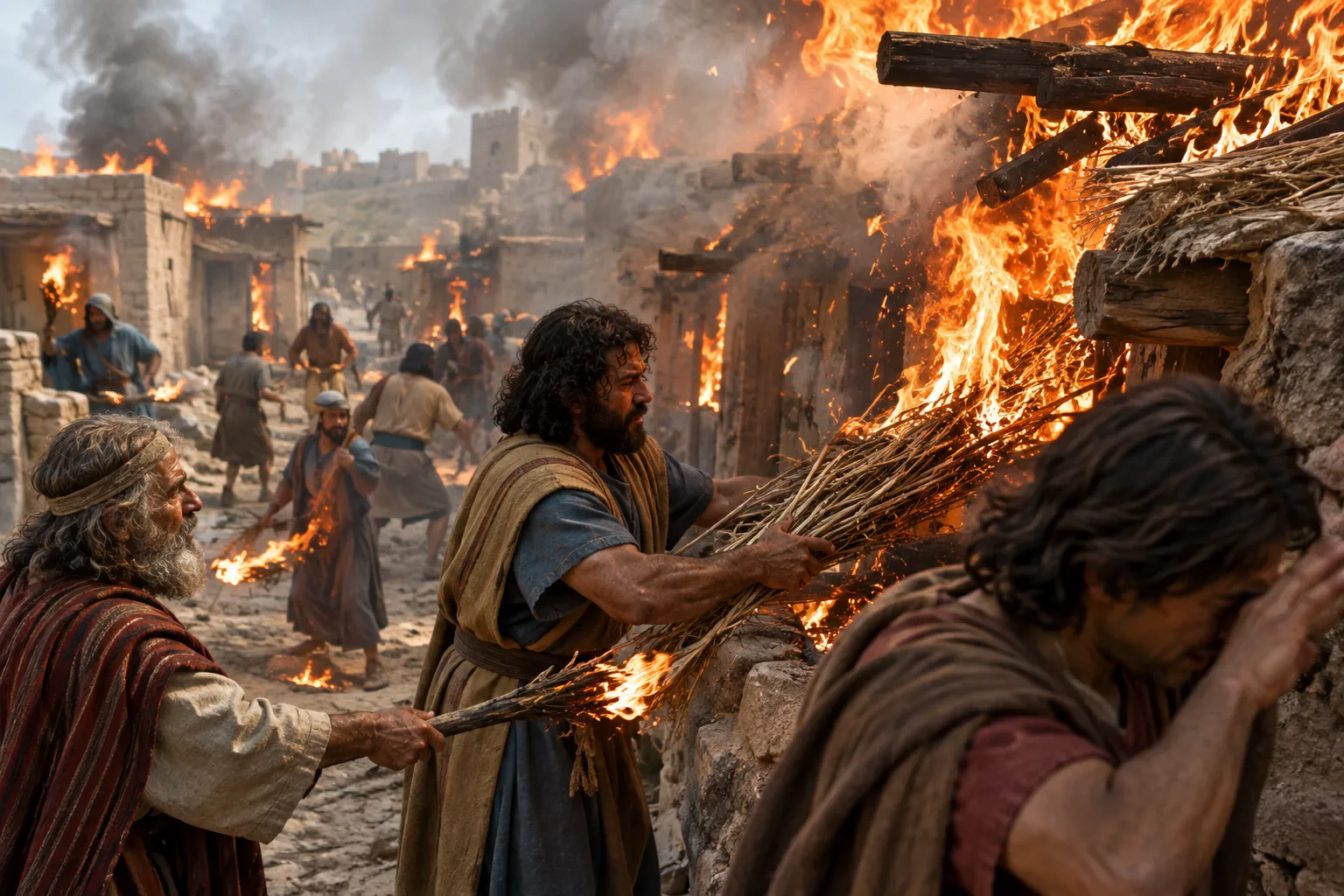 Jericho burns (Joshua 6:24)