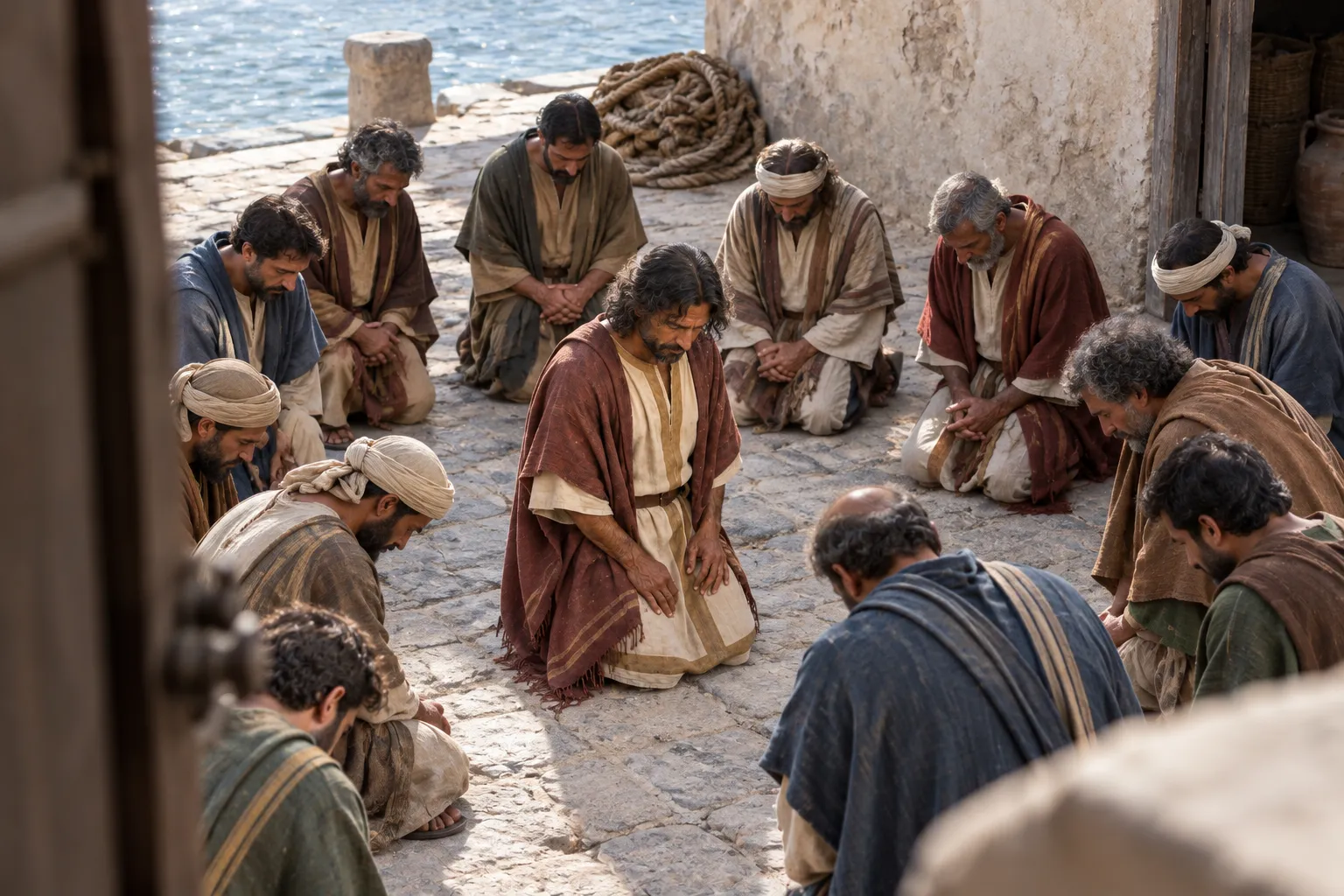 Prayer at Miletus (Acts 20:36)