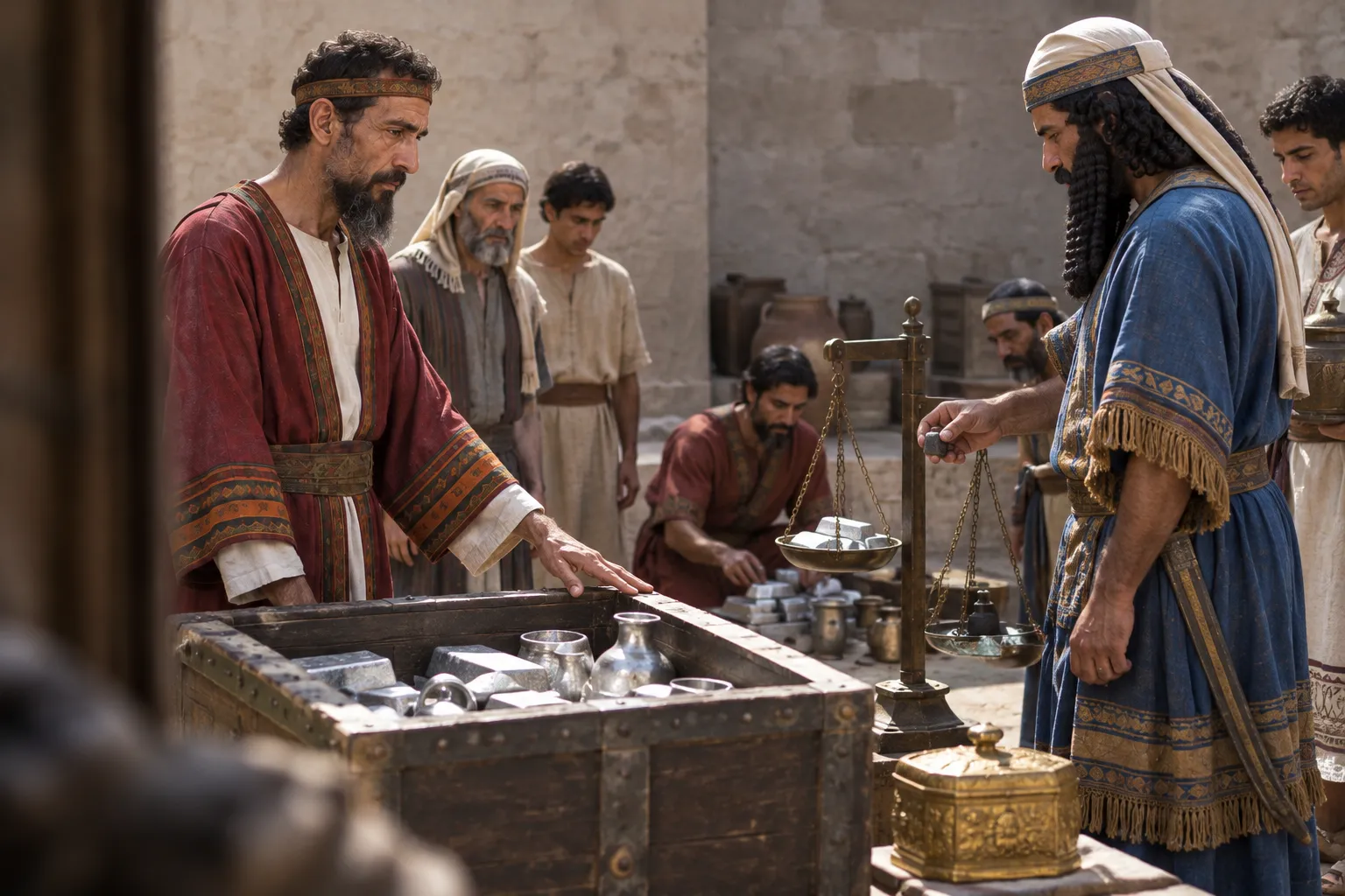 Hezekiah surrenders the tribute (2 Kings 18:14–15)
