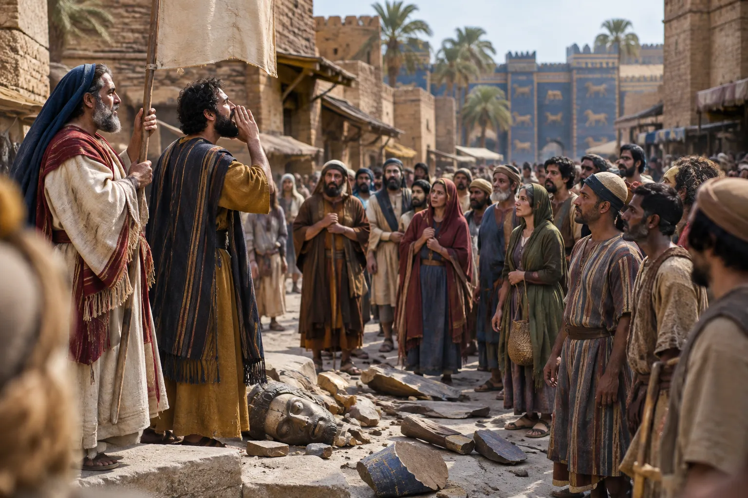 Babylon’s humiliation proclaimed (Jeremiah 50:2–3)