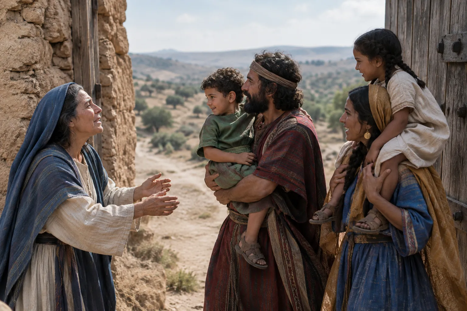 Children carried home to Zion (Isaiah 49:18–23)