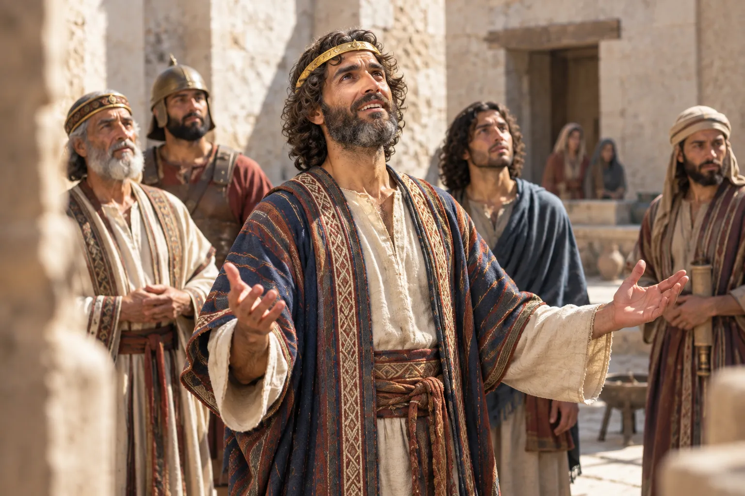The king rejoices beneath the golden diadem (Psalms 21:1–7)